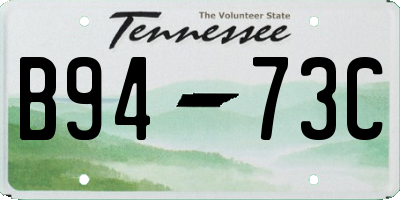 TN license plate B9473C