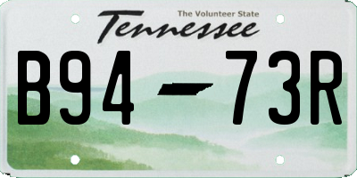 TN license plate B9473R