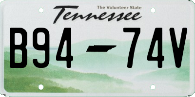 TN license plate B9474V