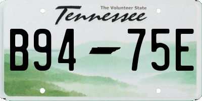 TN license plate B9475E