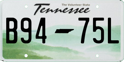 TN license plate B9475L