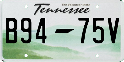 TN license plate B9475V
