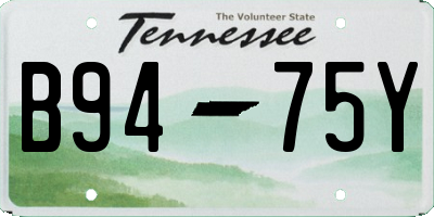 TN license plate B9475Y
