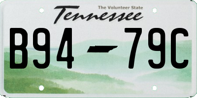 TN license plate B9479C