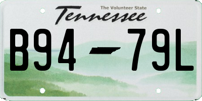 TN license plate B9479L