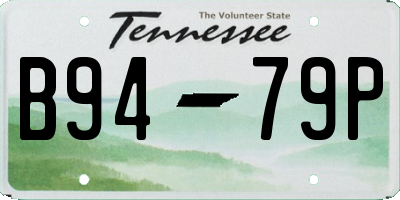 TN license plate B9479P
