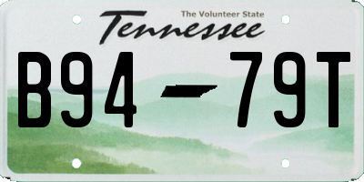 TN license plate B9479T