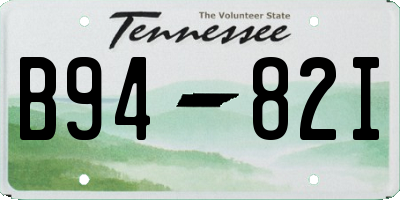 TN license plate B9482I