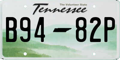 TN license plate B9482P