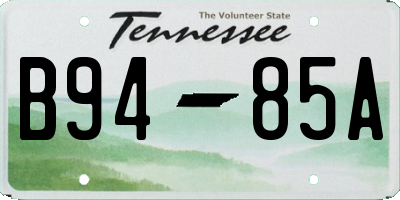 TN license plate B9485A