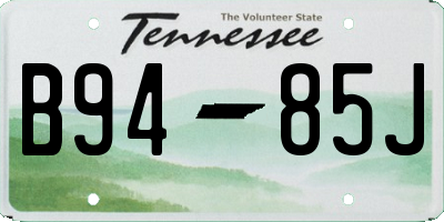 TN license plate B9485J