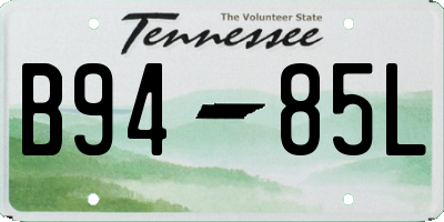 TN license plate B9485L