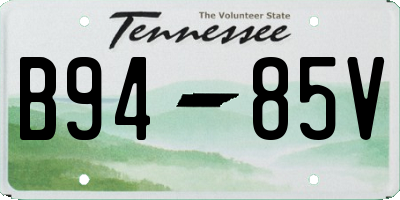 TN license plate B9485V