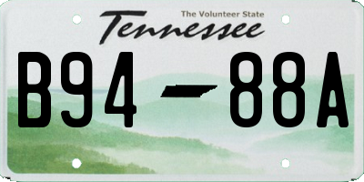 TN license plate B9488A