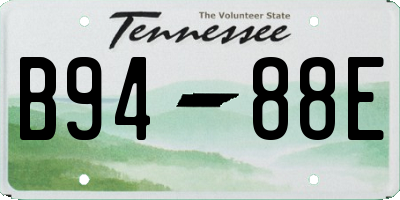 TN license plate B9488E