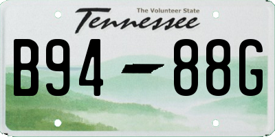 TN license plate B9488G