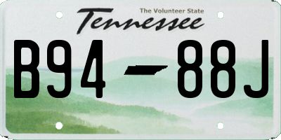 TN license plate B9488J