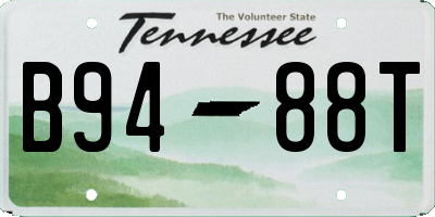 TN license plate B9488T