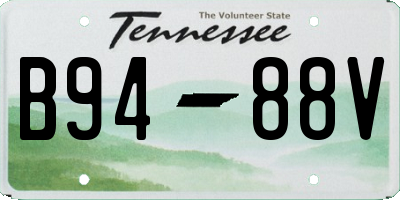 TN license plate B9488V