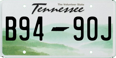 TN license plate B9490J