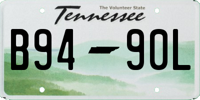 TN license plate B9490L