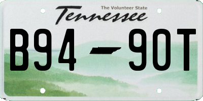 TN license plate B9490T