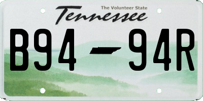 TN license plate B9494R