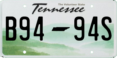 TN license plate B9494S