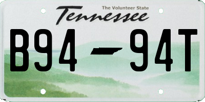 TN license plate B9494T