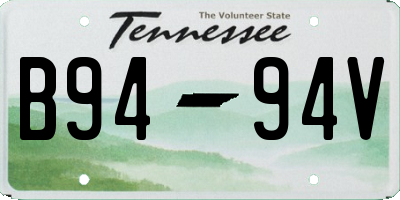 TN license plate B9494V