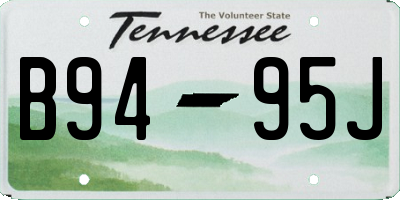 TN license plate B9495J