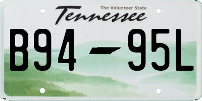 TN license plate B9495L