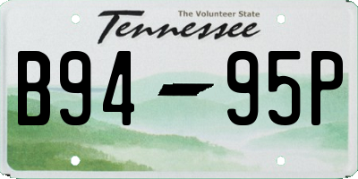 TN license plate B9495P
