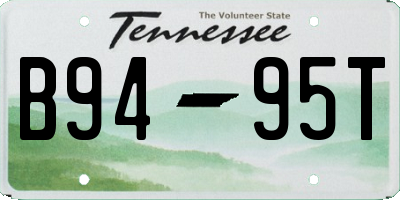 TN license plate B9495T