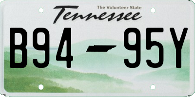 TN license plate B9495Y
