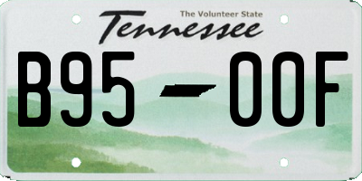 TN license plate B9500F