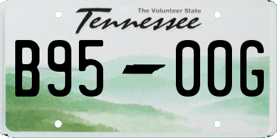 TN license plate B9500G