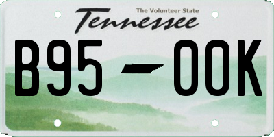 TN license plate B9500K