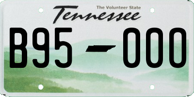 TN license plate B9500O