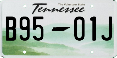 TN license plate B9501J