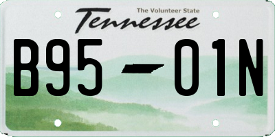 TN license plate B9501N