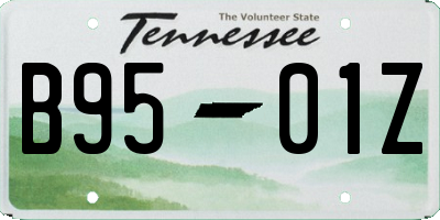 TN license plate B9501Z