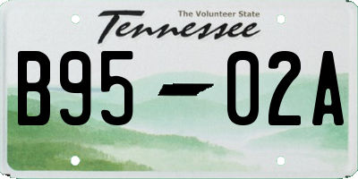 TN license plate B9502A