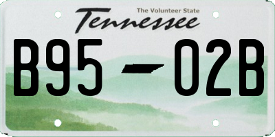 TN license plate B9502B