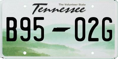 TN license plate B9502G