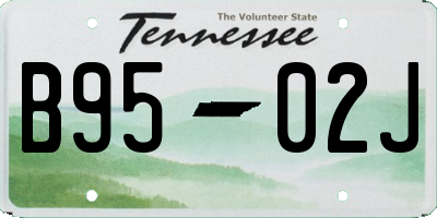 TN license plate B9502J