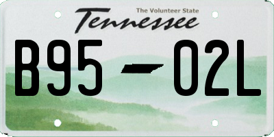 TN license plate B9502L