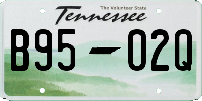 TN license plate B9502Q