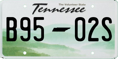 TN license plate B9502S