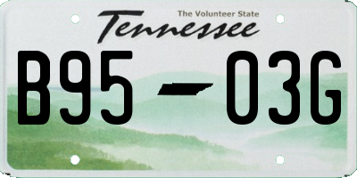 TN license plate B9503G